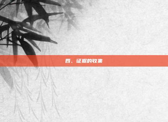 四、證據(jù)的收集