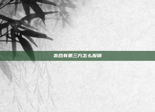 農(nóng)合有第三方怎么報(bào)銷