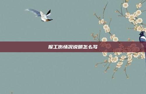 報(bào)工傷情況說(shuō)明怎么寫(xiě)