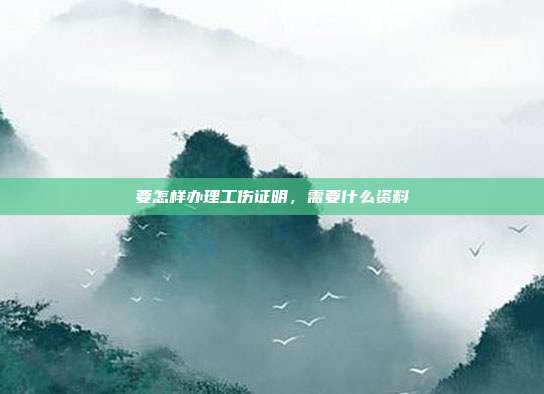要怎樣辦理工傷證明，需要什么資料