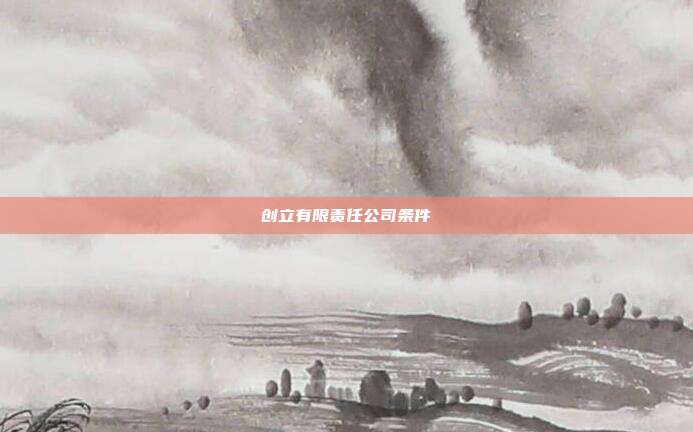 創(chuàng)立有限責(zé)任公司條件