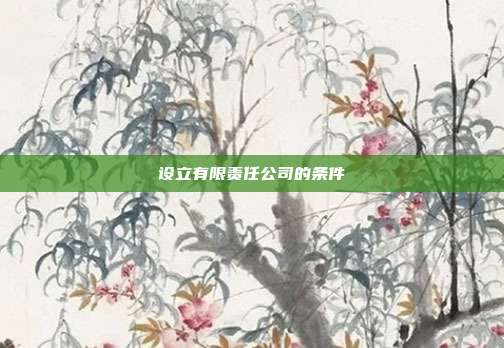 設立有限責任公司的條件