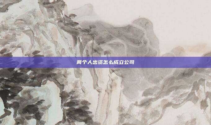 兩個(gè)人出資怎么成立公司