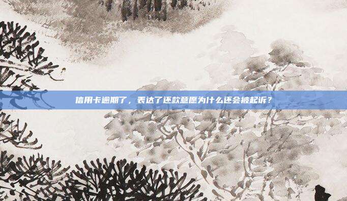 信用卡逾期了,表達(dá)了還款意愿為什么還會(huì)被起訴?