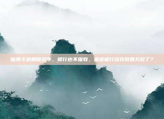 信用卡逾期很多年，銀行也不催收，難道銀行放棄收回欠款了？