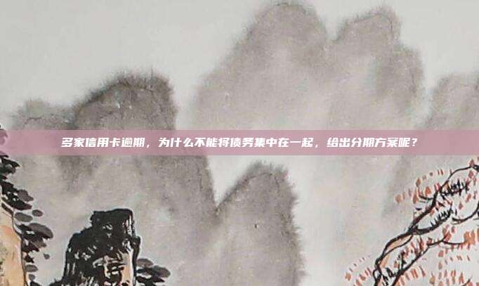 多家信用卡逾期，為什么不能將債務(wù)集中在一起，給出分期方案呢？