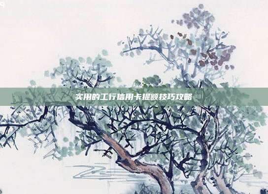 實用的工行信用卡提額技巧攻略