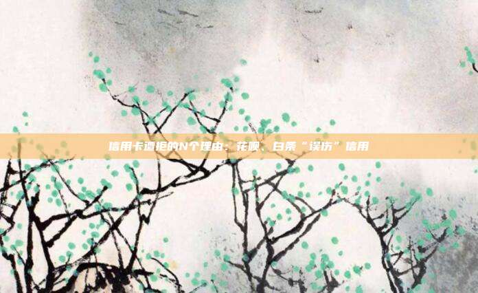 信用卡遭拒的N個理由：花唄、白條“誤傷”信用