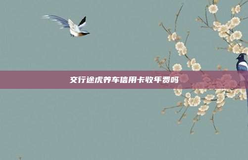 交行途虎養(yǎng)車信用卡收年費嗎
