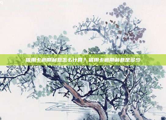 信用卡逾期利息怎么計算？信用卡逾期利息是多少