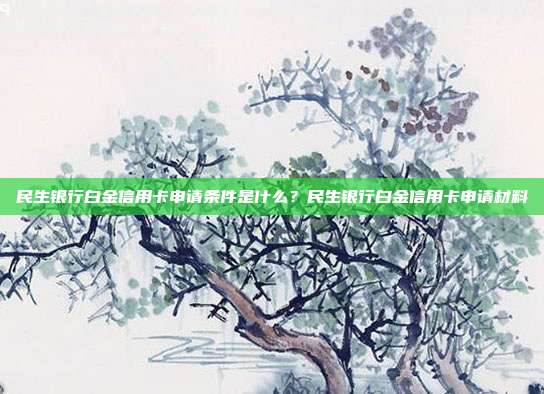 民生銀行白金信用卡申請條件是什么？民生銀行白金信用卡申請材料