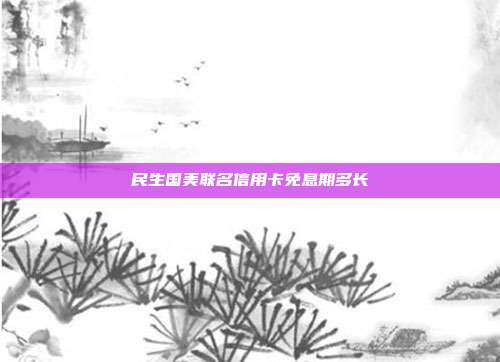 民生國(guó)美聯(lián)名信用卡免息期多長(zhǎng)
