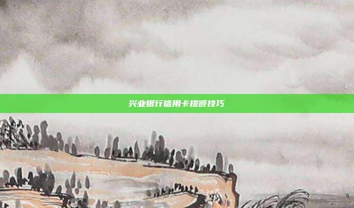 興業(yè)銀行信用卡提額技巧