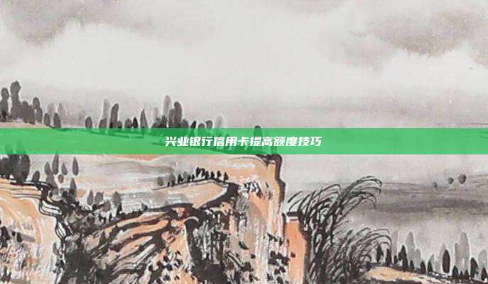 興業(yè)銀行信用卡提高額度技巧