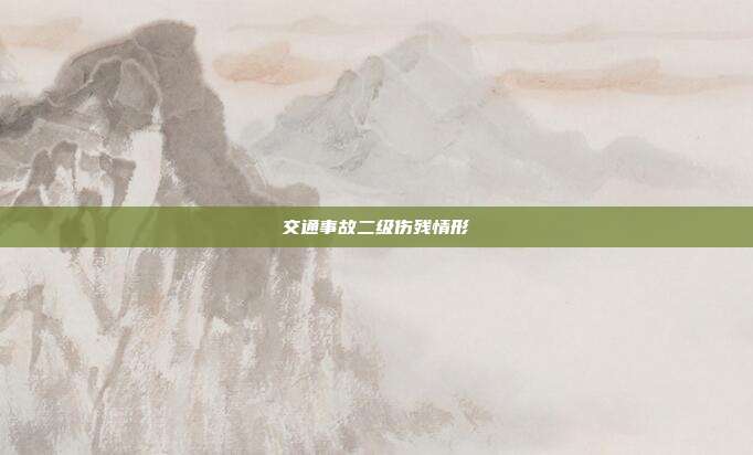 交通事故二級傷殘情形