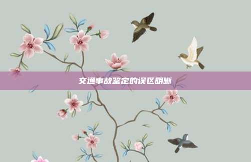 交通事故鑒定的誤區明晰