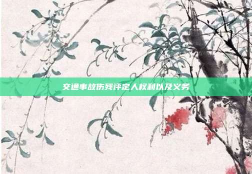 交通事故傷殘?jiān)u定人權(quán)利以及義務(wù)