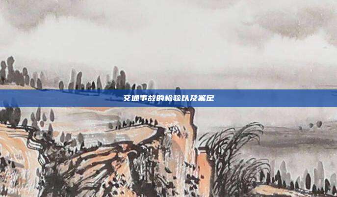 交通事故的檢驗以及鑒定