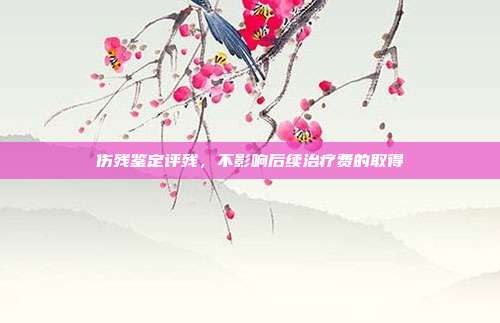傷殘鑒定評(píng)殘,不影響后續(xù)治療費(fèi)的取得