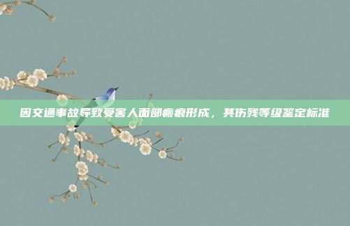 因交通事故導致受害人面部瘢痕形成,其傷殘等級鑒定標準