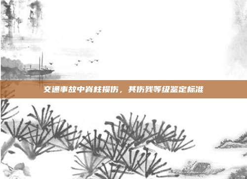 交通事故中脊柱損傷,其傷殘等級鑒定標準