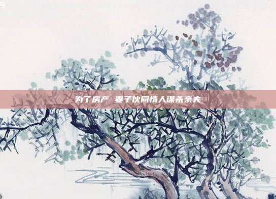 為了房產(chǎn) 妻子伙同情人謀殺親夫
