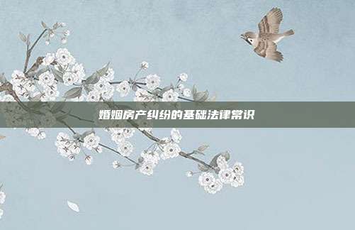婚姻房產(chǎn)糾紛的基礎(chǔ)法律常識
