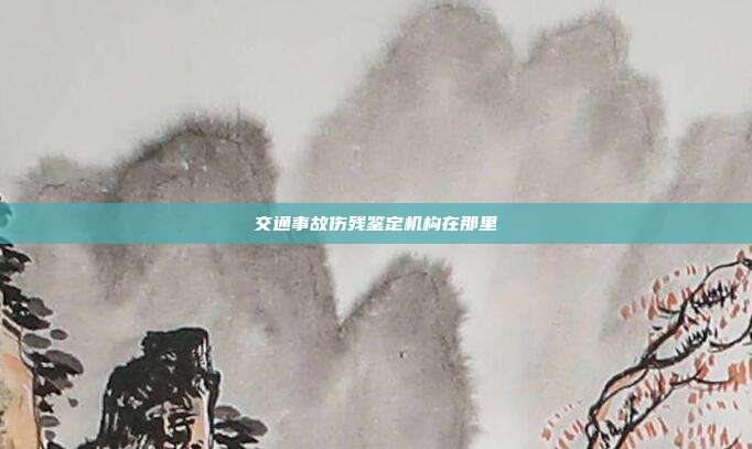 交通事故傷殘鑒定機構(gòu)在那里