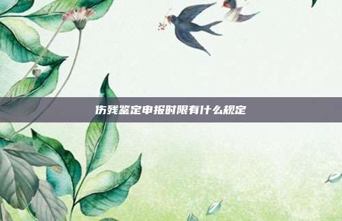 傷殘鑒定申報時限有什么規(guī)定