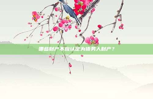 哪些財產不應認定為債務人財產？